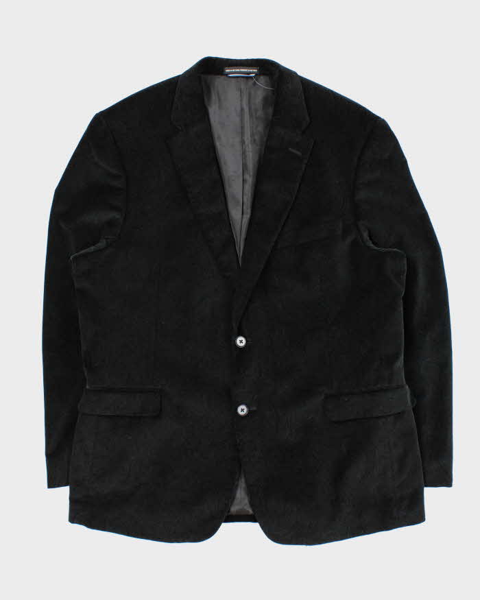 Vintage 00s Tommy Hilfiger Velvet Paisley Single Breasted Blazer - XXL