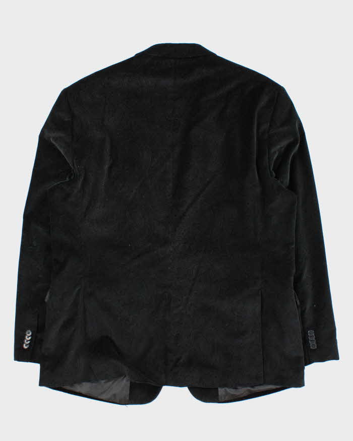 Vintage 00s Tommy Hilfiger Velvet Paisley Single Breasted Blazer - XXL
