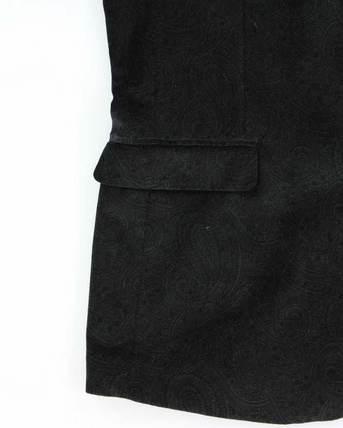 Vintage 00s Tommy Hilfiger Velvet Paisley Single Breasted Blazer - XXL