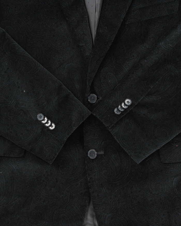 Vintage 00s Tommy Hilfiger Velvet Paisley Single Breasted Blazer - XXL
