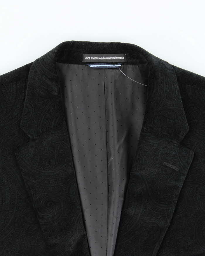 Vintage 00s Tommy Hilfiger Velvet Paisley Single Breasted Blazer - XXL