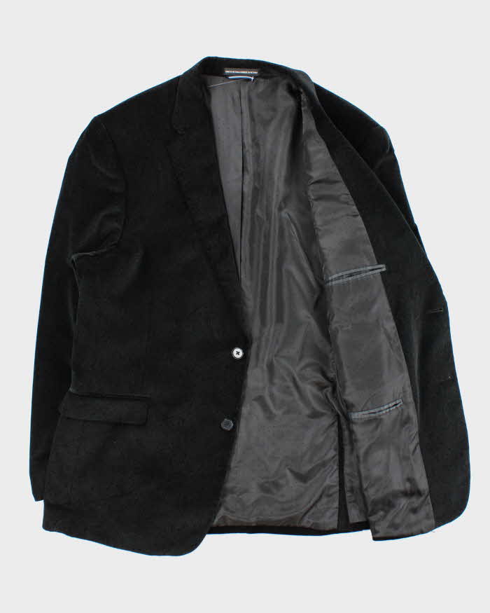 Vintage 00s Tommy Hilfiger Velvet Paisley Single Breasted Blazer - XXL