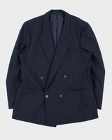Vintage 1980s Yves Saint Laurent Wool Double Breasted Blazer - L