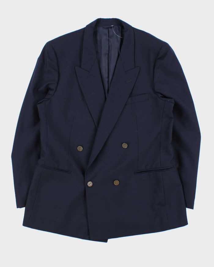 Vintage 1980s Yves Saint Laurent Wool Double Breasted Blazer - L