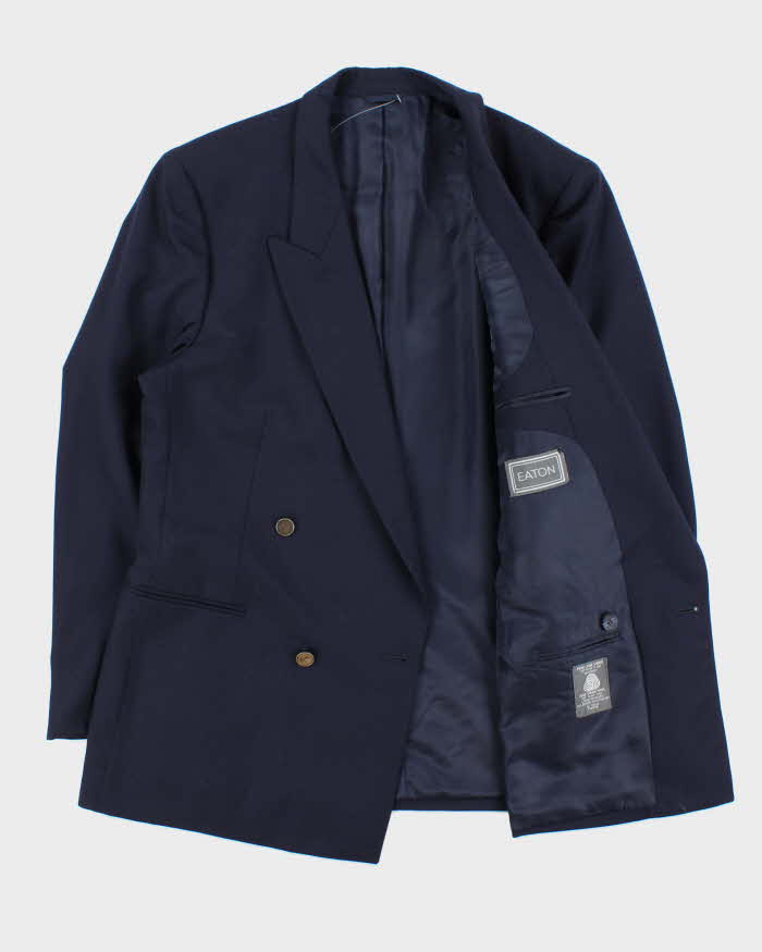 Vintage 1980s Yves Saint Laurent Wool Double Breasted Blazer - L
