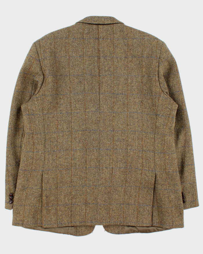 Vintage 00s Harris Tweed Hand Woven Wool Single Breasted Blazer - XXL