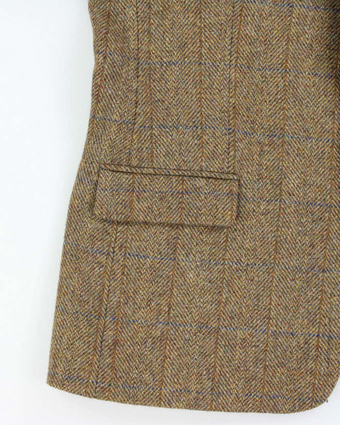 Vintage 00s Harris Tweed Hand Woven Wool Single Breasted Blazer - XXL