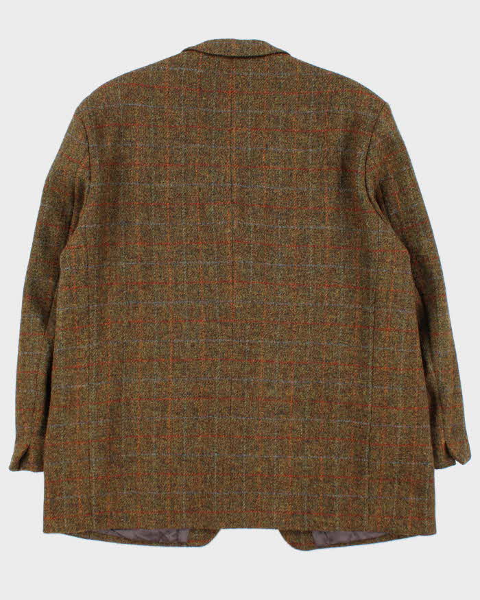 Vintage 1990s Harris Tweed Hand Woven Wool Single Breasted Blazer - XXL