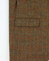 Vintage 1990s Harris Tweed Hand Woven Wool Single Breasted Blazer - XXL