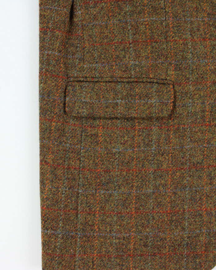 Vintage 1990s Harris Tweed Hand Woven Wool Single Breasted Blazer - XXL