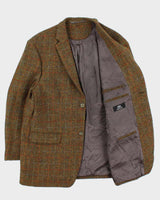 Vintage 1990s Harris Tweed Hand Woven Wool Single Breasted Blazer - XXL
