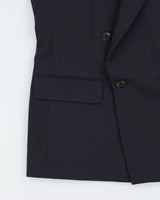 Vintage 1990s Yves Saint Laurent Navy Wool Double Breasted Blazer - M