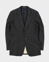 Vintage Y2K 00s Paul Smith Japanese Made Striped Wool Single Breasted Blazer - M