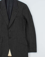 Vintage Y2K 00s Paul Smith Japanese Made Striped Wool Single Breasted Blazer - M