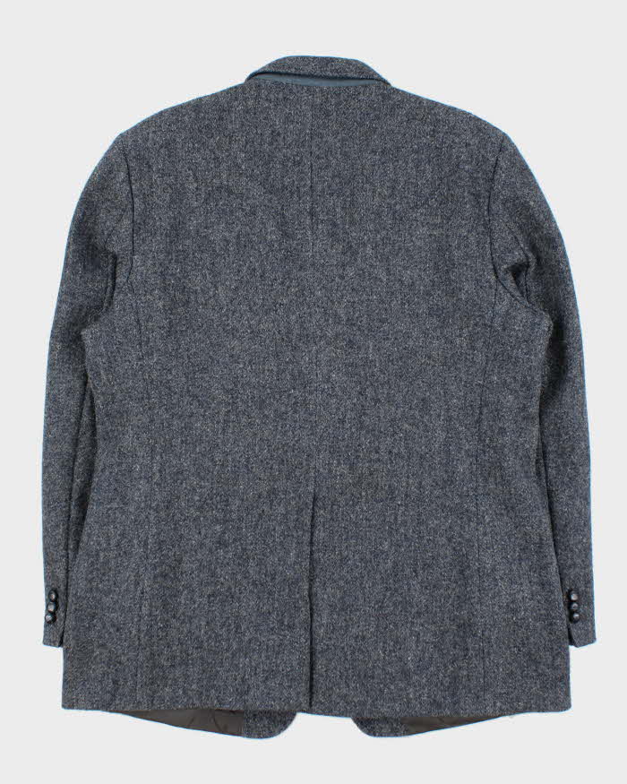 Vintage 1980s Harris Tweed Hand Woven Speckled Wool Blazer - XL