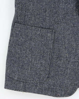 Vintage 1980s Harris Tweed Hand Woven Speckled Wool Blazer - XL