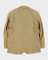 Vintage 1980s Christian Dior Wool Glen Check Single Breasted Blazer - XL