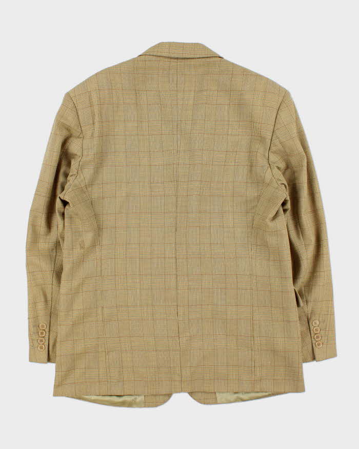 Vintage 1980s Christian Dior Wool Glen Check Single Breasted Blazer - XL