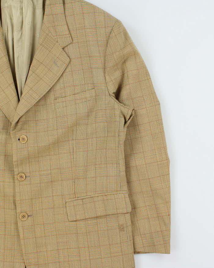 Vintage 1980s Christian Dior Wool Glen Check Single Breasted Blazer - XL