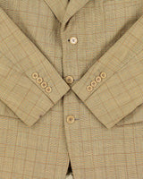 Vintage 1980s Christian Dior Wool Glen Check Single Breasted Blazer - XL