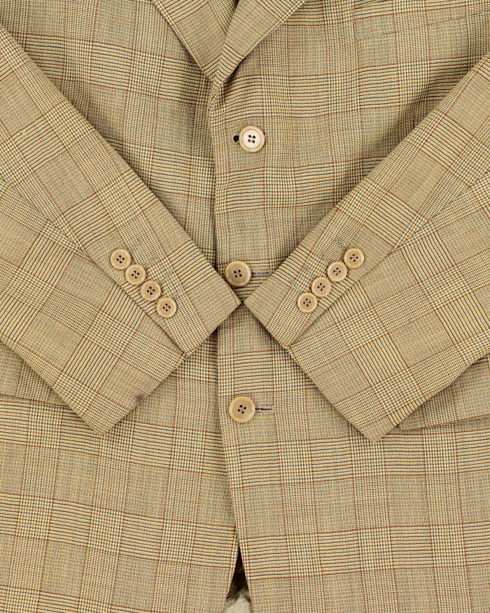 Vintage 1980s Christian Dior Wool Glen Check Single Breasted Blazer - XL