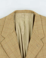 Vintage 1980s Christian Dior Wool Glen Check Single Breasted Blazer - XL