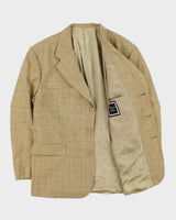 Vintage 1980s Christian Dior Wool Glen Check Single Breasted Blazer - XL