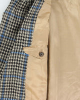 Vintage 1990s Burberry Japan Wool Houndstooth Single Breasted Blazer - XL
