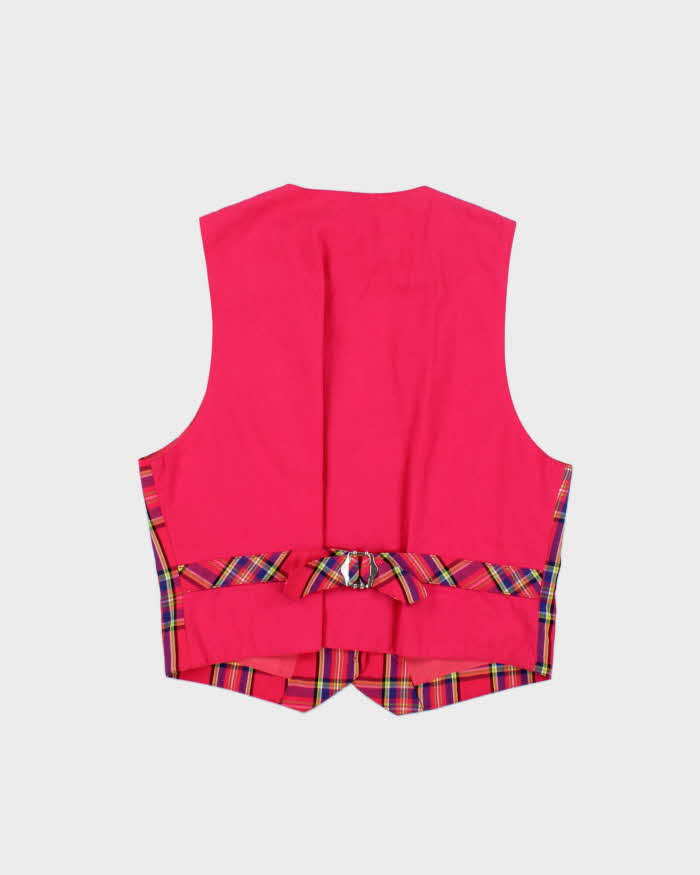 Vintage 1989 Bugs Bunny Plaid Waistcoat - S
