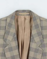 Vintage 1990s Hugo Boss Wool Houndstooth Check Single Breasted Blazer - XXL