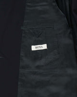 Vintage 1990s Hugo Boss Navy Wool Double Breasted Blazer - M