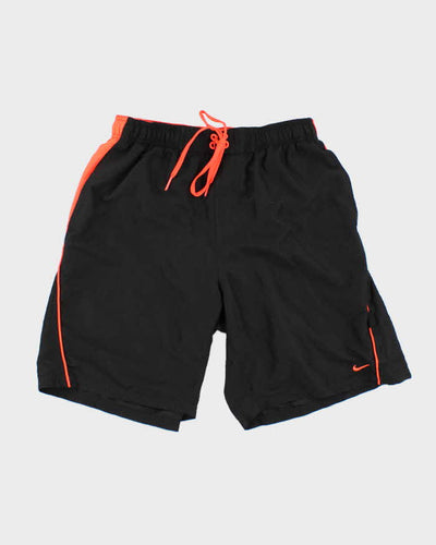 Nike Black & Orange Swim Shorts - M