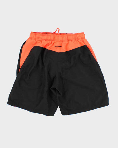 Nike Black & Orange Swim Shorts - M