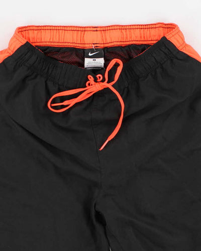 Nike Black & Orange Swim Shorts - M