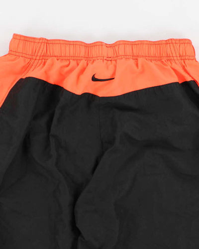 Nike Black & Orange Swim Shorts - M