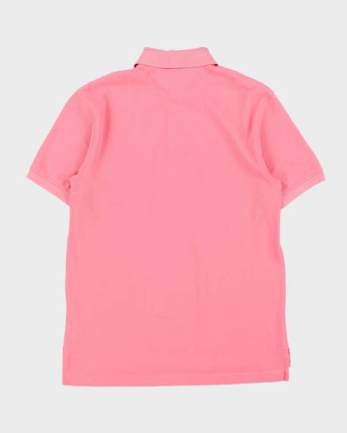 Vintage Y2K 00s Tommy Hilfiger Hot Pink Classic Short Sleeve Polo Shirt - M