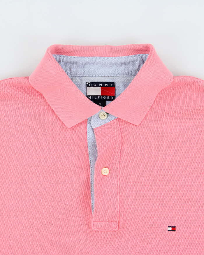Vintage Y2K 00s Tommy Hilfiger Hot Pink Classic Short Sleeve Polo Shirt - M