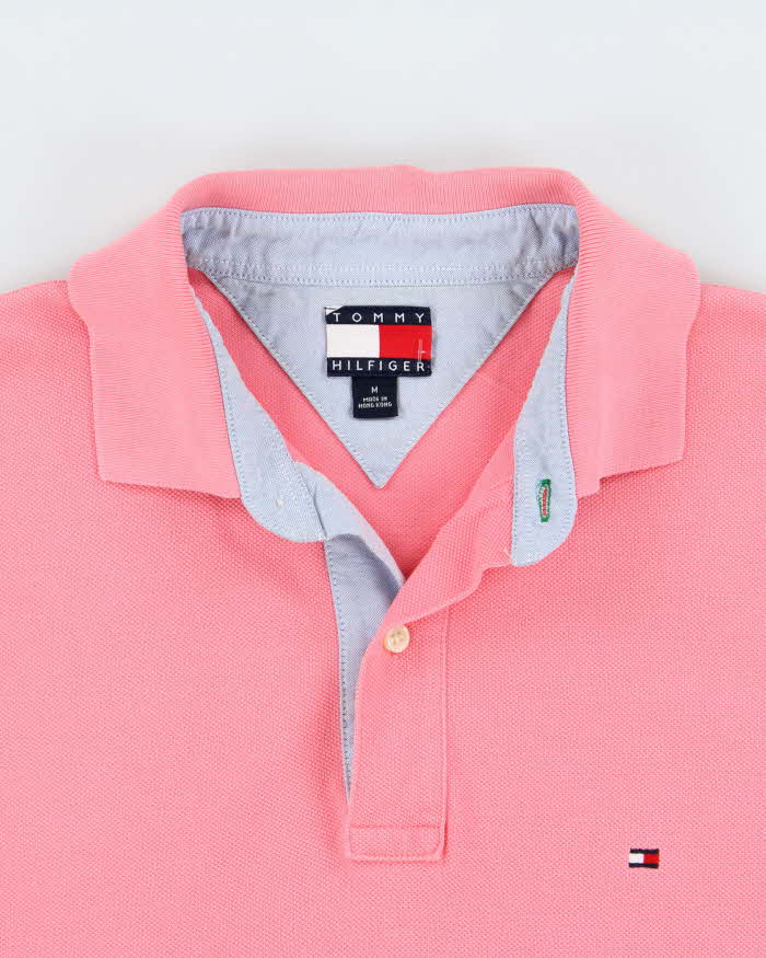 Vintage Y2K 00s Tommy Hilfiger Hot Pink Classic Short Sleeve Polo Shirt - M
