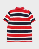 Vintage Tommy Hilfiger Striped Performance Pique Short Sleeve Polo Shirt - L