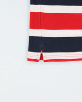 Vintage Tommy Hilfiger Striped Performance Pique Short Sleeve Polo Shirt - L