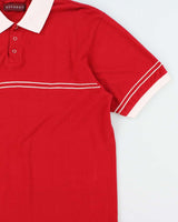 Vintage 1990s Nevada Stitch Striped Popper Button Short Sleeve Polo Shirt - L