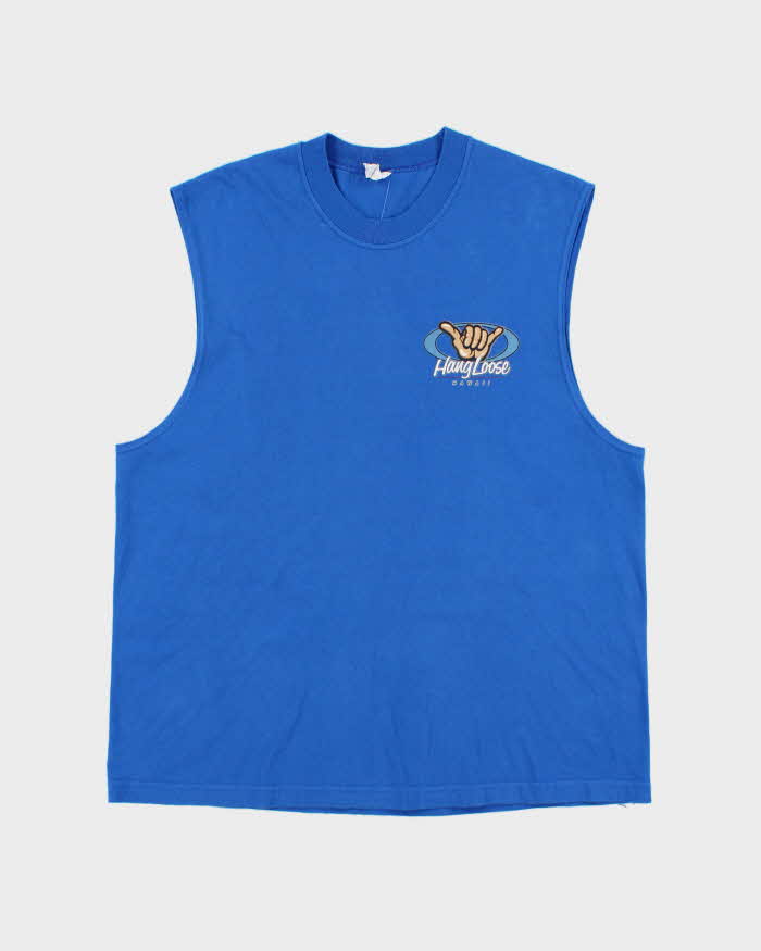 Vintage Y2K 00s Hang Loose Hawaii Sleeveless T-Shirt - XL