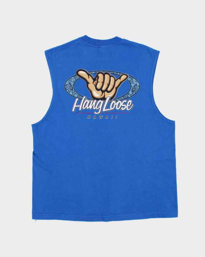 Vintage Y2K 00s Hang Loose Hawaii Sleeveless T-Shirt - XL