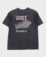 Vintage 1986 Harley Davidson 'Zooks Des Moines, LA' Hanes Beefy Made In USA Single Stitch Crewneck T-Shirt - XL