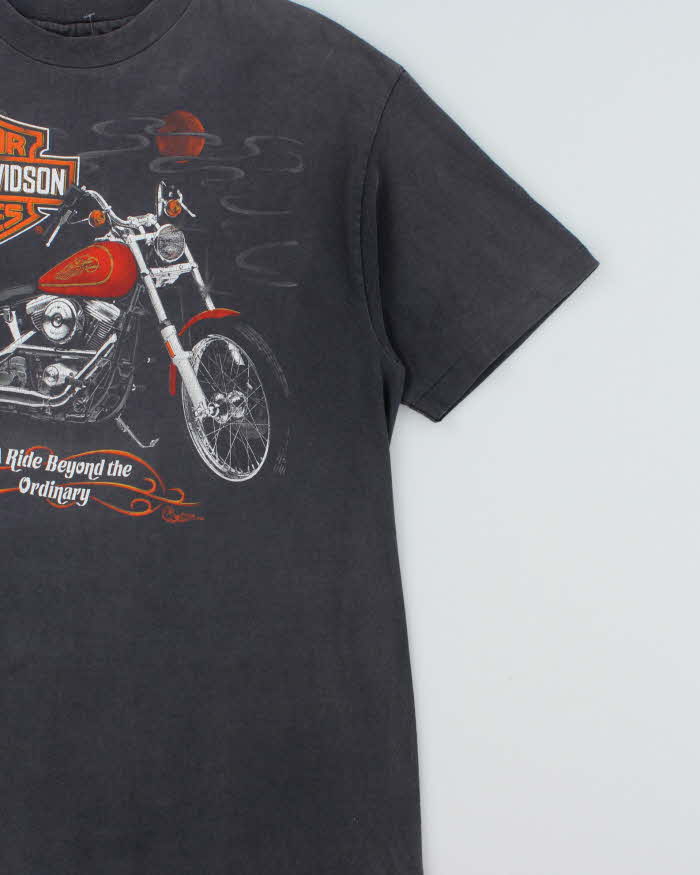 Vintage 1986 Harley Davidson 'Zooks Des Moines, LA' Hanes Beefy Made In USA Single Stitch Crewneck T-Shirt - XL