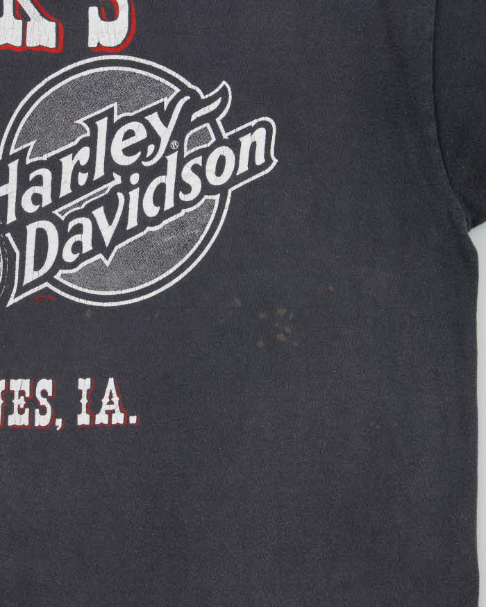 Vintage 1986 Harley Davidson 'Zooks Des Moines, LA' Hanes Beefy Made In USA Single Stitch Crewneck T-Shirt - XL