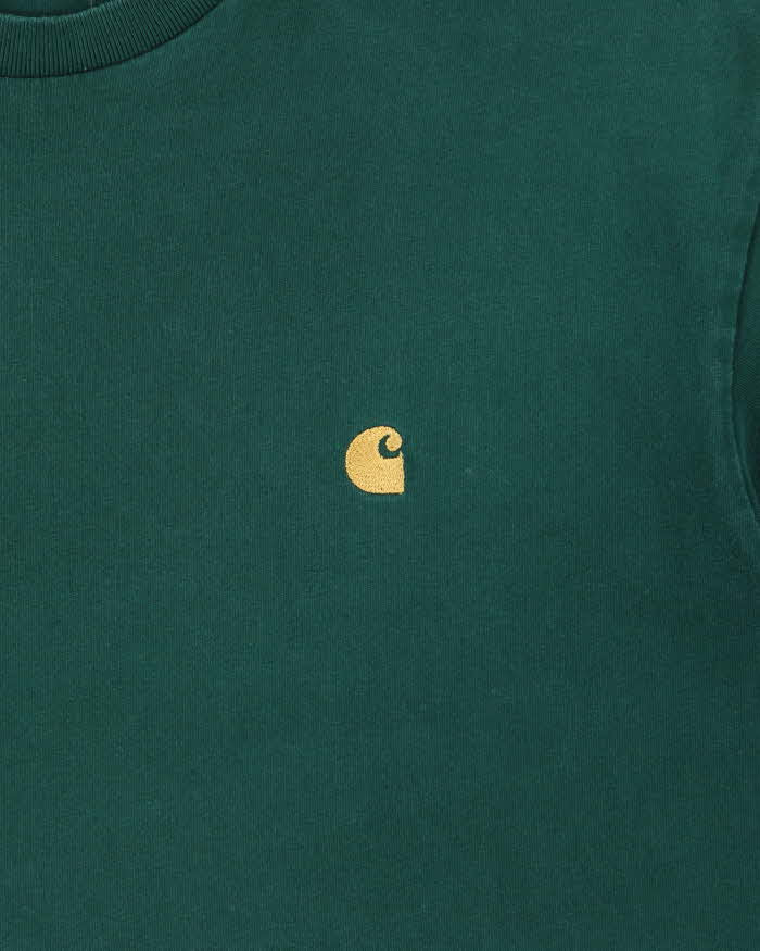 Vintage Carhartt Heavyweight Forest Green Chase Crewneck T-Shirt - M