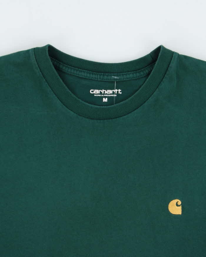 Vintage Carhartt Heavyweight Forest Green Chase Crewneck T-Shirt - M