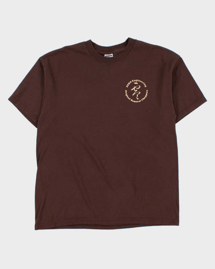 Vintage Y2K 00s Zero Engineering Okazaki Japan Original Samurai Choppers Heavyweight Crewneck T-Shirt - L