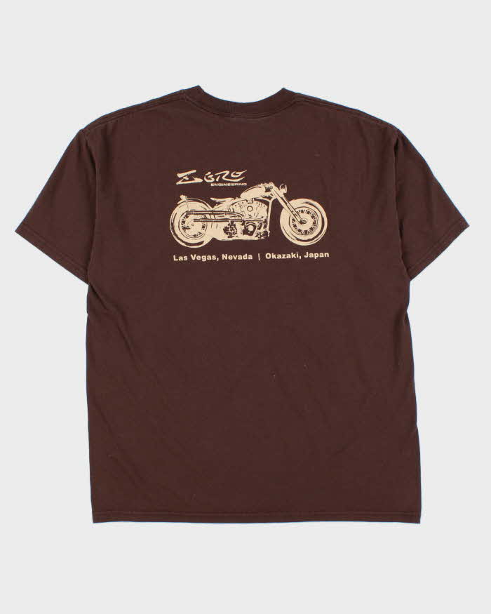 Vintage Y2K 00s Zero Engineering Okazaki Japan Original Samurai Choppers Heavyweight Crewneck T-Shirt - L